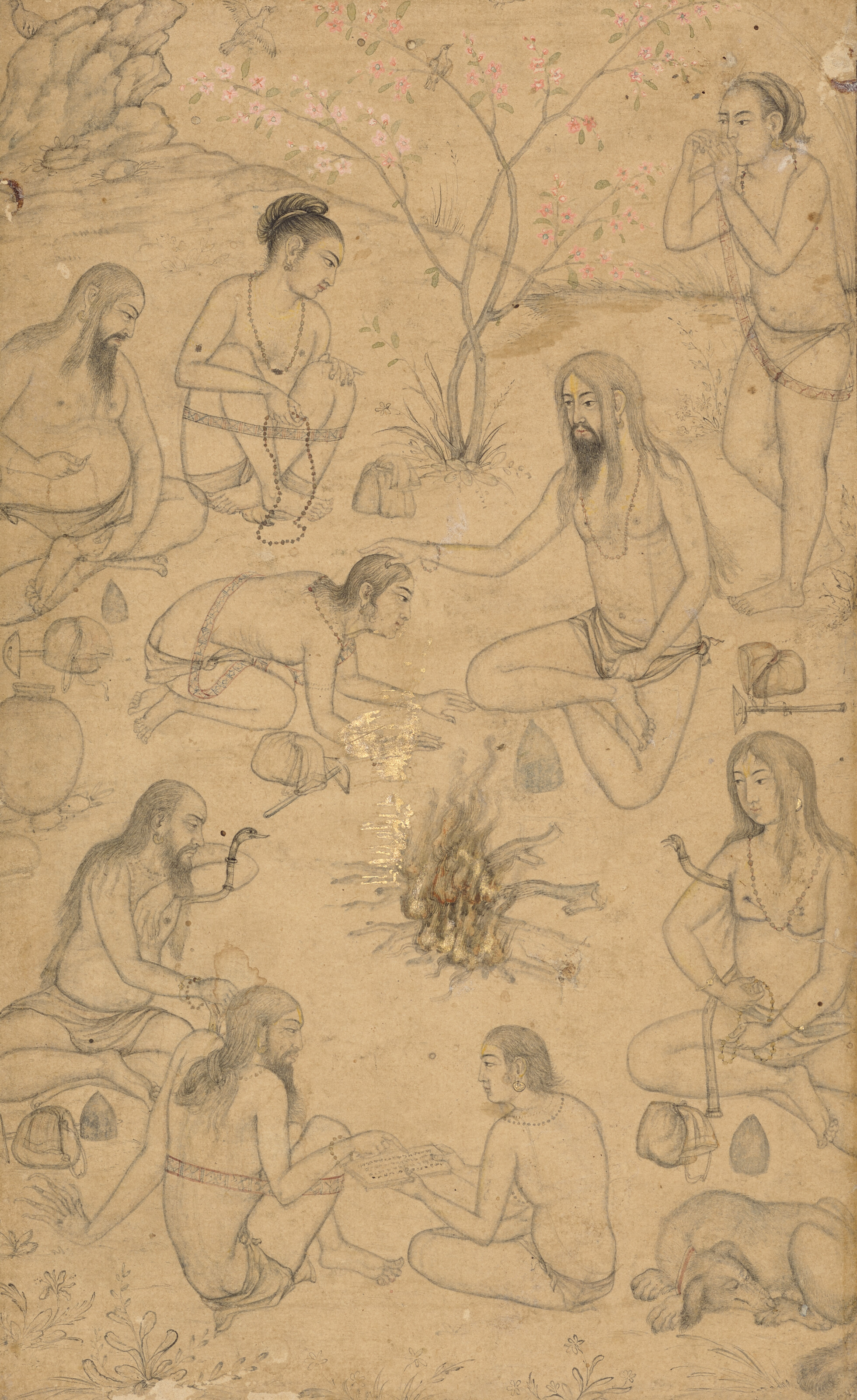 Ascetics by a Fire